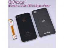 Q-Sim Dual-SIM Case Hoes voor iPhone 4/4S