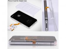 Q-Sim Dual-SIM Case Hoes voor iPhone 4/4S