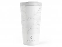 Burga Coffee Mug White Marble - Herbruikbare Koffiebeker Isolerend
