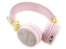 Guess 4G Monogram Bluetooth On-Ear Koptelefoon - Roze