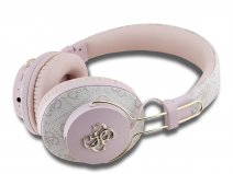 Guess Big 4G Monogram Bluetooth Over-Ear Koptelefoon - Roze