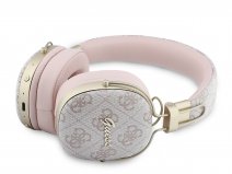 Guess Script Monogram Bluetooth Over-Ear Koptelefoon - Roze