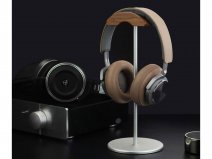 Premium Walnut Headphone Stand Zilver - Koptelefoon Standaard