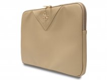 Guess Big 4G Pebbled Laptop Sleeve Goud - MacBook 13