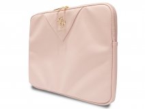 Guess Big 4G Pebbled Laptop Sleeve Roze - MacBook 13