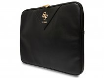 Guess Big 4G Pebbled Laptop Sleeve Zwart - MacBook 13