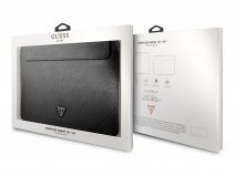 Guess Saffiano Triangle Sleeve Zwart - MacBook 13