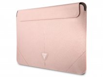 Guess Saffiano Triangle Sleeve Roze - MacBook Pro 16