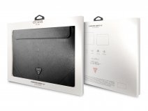 Guess Saffiano Triangle Sleeve Zwart - MacBook 15