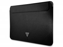 Guess Saffiano Triangle Sleeve Zwart - MacBook Pro 16