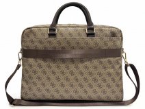 Guess 4G Monogram Laptop Bag Laptoptas tot 16 inch - Bruin