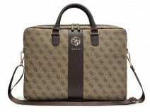 Guess 4G Monogram Laptop Bag Laptoptas tot 16 inch - Bruin