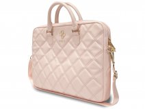 Guess Big 4G Quilted Laptop Bag Roze - Laptoptas tot 16 inch