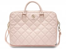 Guess Big 4G Quilted Laptop Bag Roze - Laptoptas tot 16 inch