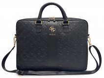 Guess Peony Monogram Laptop Bag Laptoptas tot 16 inch - Zwart