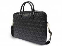 Guess Quilted Laptop Bag Zwart - Laptoptas tot 15 inch