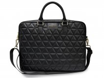 Guess Quilted Laptop Bag Zwart - Laptoptas tot 15 inch