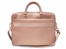 Guess Saffiano Logo Laptop Bag Roze - Laptoptas tot 16 inch