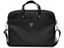 Guess Saffiano Triangle Laptop Bag Zwart - Laptoptas tot 16 inch