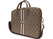 Guess Varsity Monogram Laptop Bag Bruin - Laptoptas tot 16 inch
