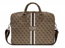 Guess Varsity Monogram Laptop Bag Bruin - Laptoptas tot 16 inch