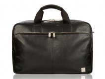 Knomo Amesbury Double Zip Brief - Leren Laptoptas tot 15 inch (Zwart)