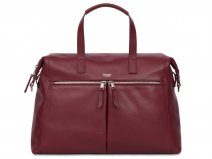 Knomo Audley Tote Rood Leer - 14 inch Dames Laptoptas