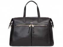 Knomo Audley Tote Zwart Leer - 14 inch Dames Laptoptas