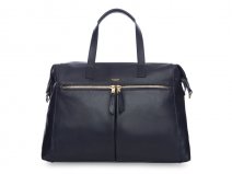Knomo Audley Tote Navy Leer - 14 inch Dames Laptoptas