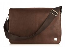 Knomo Bungo Messenger - Leren Laptoptas tot 15 inch (Bruin)