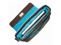 Knomo Bungo Messenger - Leren Laptoptas tot 15 inch (Bruin)