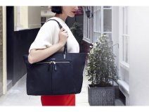 Knomo Grosvenor Shoulder Top Zip Tote - Laptoptas tot 15 inch (Zwart)