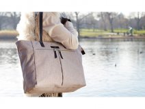 Knomo Grosvenor Shoulder Top Zip Tote - Laptoptas tot 15 inch (Grijs)