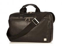 Knomo Newbury Brief - Leren Laptoptas 15 inch (Zwart)