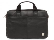 Knomo Stanford - Leren Laptoptas tot 13 inch (Zwart)