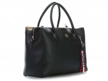 Tommy Hilfiger Charming Work Bag + Laptopsleeve (Zwart/Goud)