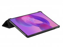Just in Case Smart Trifold Bookcase Zwart - Lenovo Idea Tab Hoesje