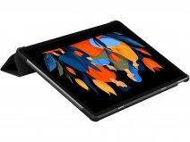 Just in Case Smart Trifold Bookcase Zwart - Lenovo Idea Tab Plus Hoesje