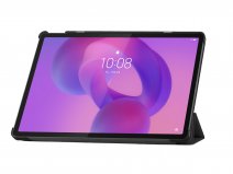 Just in Case Smart Trifold Bookcase Zwart - Lenovo Idea Tab Pro Hoesje