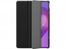 Just in Case Smart Trifold Bookcase Zwart - Lenovo Idea Tab Pro Hoesje