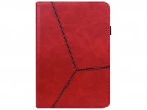 Geometric PU Folio Case Rood - Lenovo Tab M10 Plus (3e gen) Hoesje