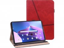 Geometric PU Folio Case Rood - Lenovo Tab M10 Plus (3e gen) Hoesje