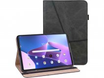 Geometric PU Folio Case Zwart - Lenovo Tab M10 Plus (3e gen) Hoesje