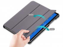 Smart Tri-Fold Bookcase Grijs - Lenovo Tab M10 Plus Hoesje