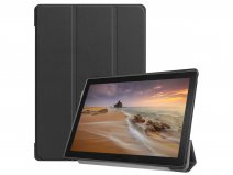 Smart Tri-Fold Bookcase Zwart - Lenovo Tab E10 Hoesje