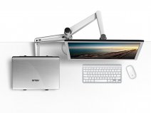 Monitor Arm Enkel met Laptopstandaard - Aluminium MA7X