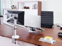 Monitor Arm Enkel met Laptopstandaard - Aluminium MA7X