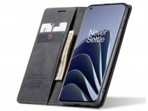 CaseMe Vintage BookCase Zwart - OnePlus 10 Pro hoesje