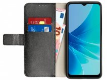 Just in Case Card Wallet Case Zwart - Oppo A57 hoesje