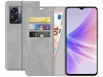 Just in Case Slimfit Wallet Case Grijs - Oppo A77 hoesje